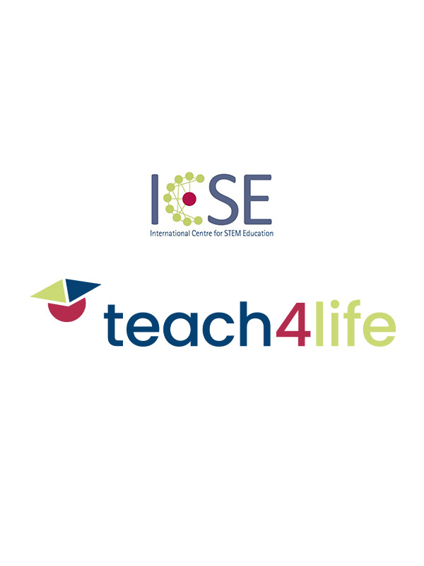 Logos of ICSE and teach4life